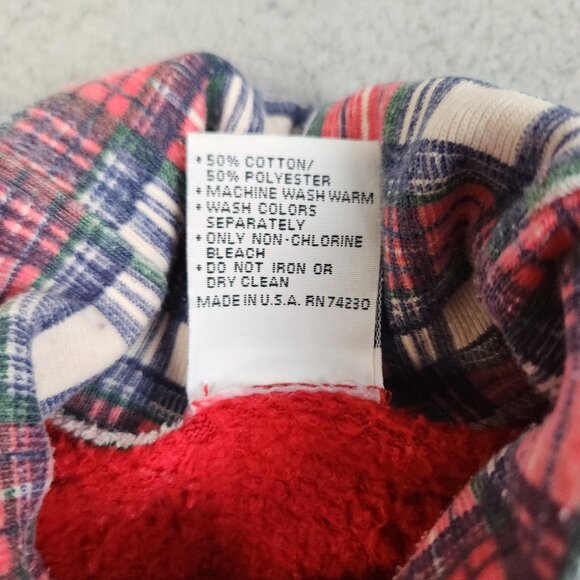 VTG Christmas Scottie Dogs Sweatshirt Large Argyle Turtleneck Sweater Grannycore - Picture 8 of 11